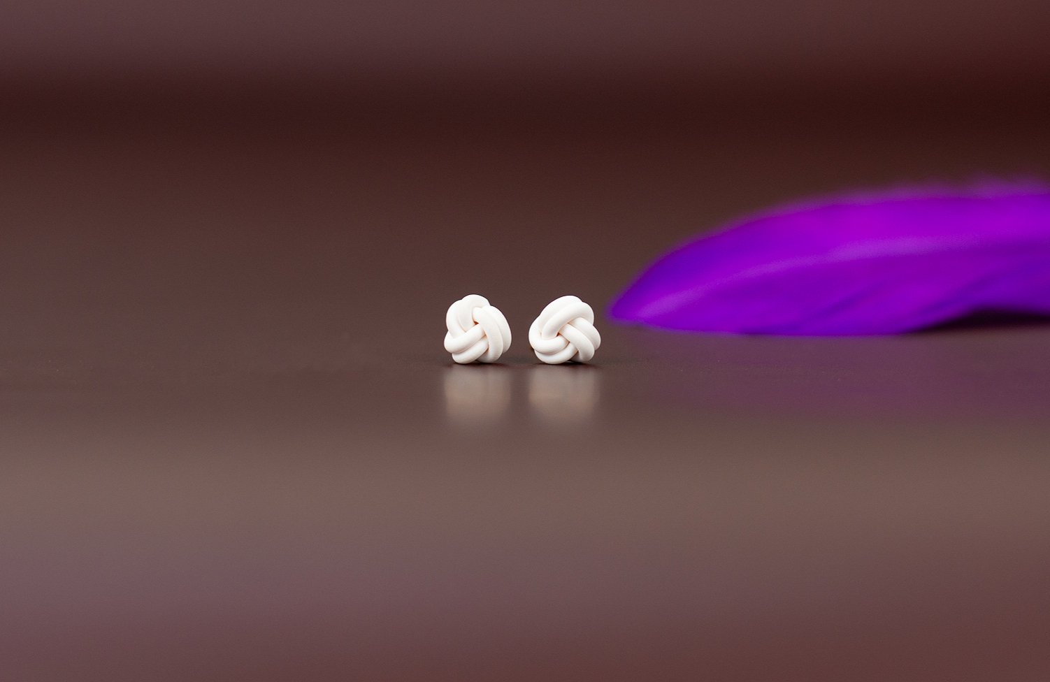 mommy-me-white-double-knot-studs