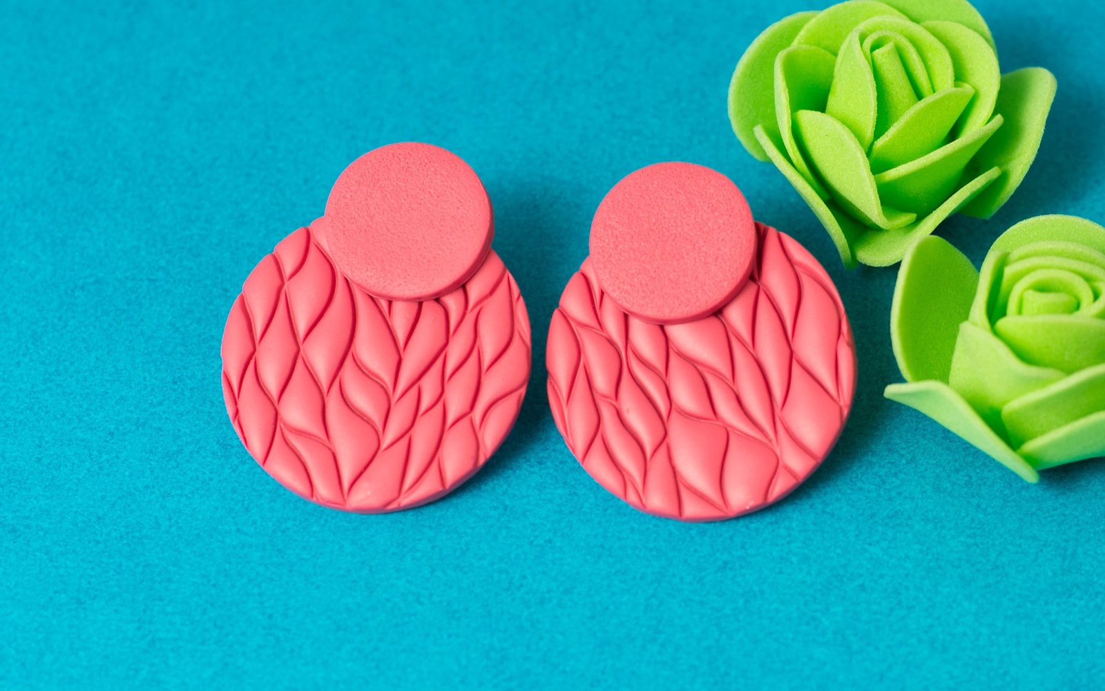 textured-pink-circle-studs