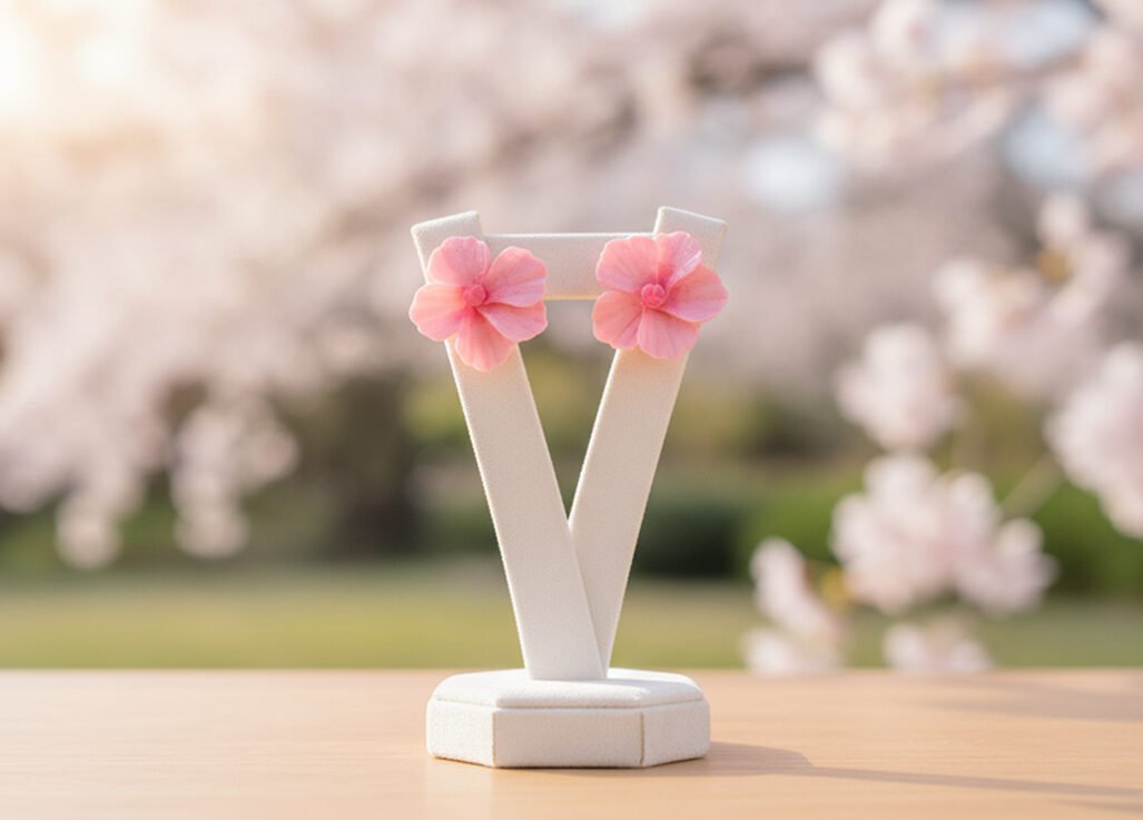 mini-hot-pink-plumeria-studs-2