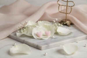 Puffy Pink Textured Heart Studs